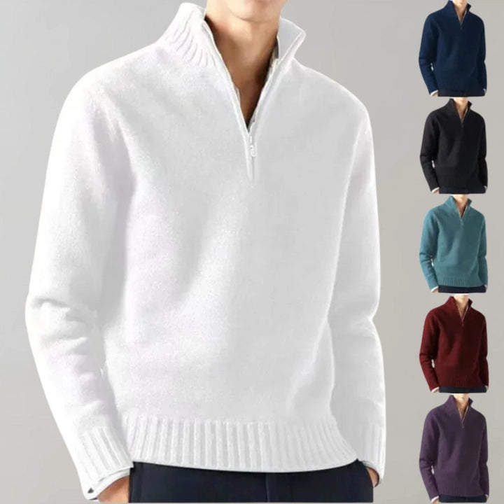Lorenzo | Men's Merino Wool Half-Zip Sweater