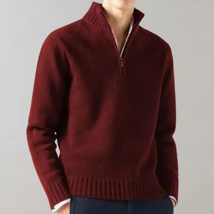 Lorenzo | Men's Merino Wool Half-Zip Sweater