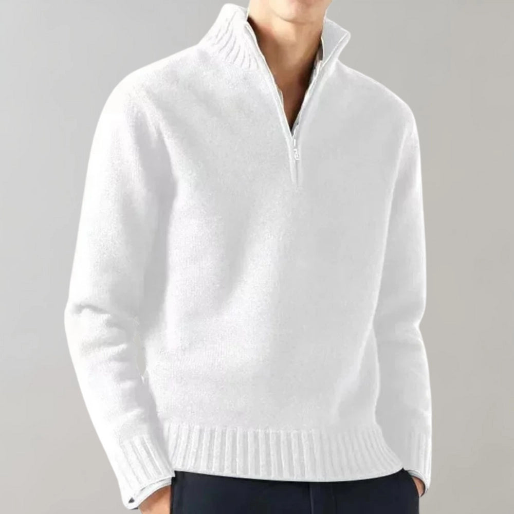 Lorenzo | Men's Merino Wool Half-Zip Sweater