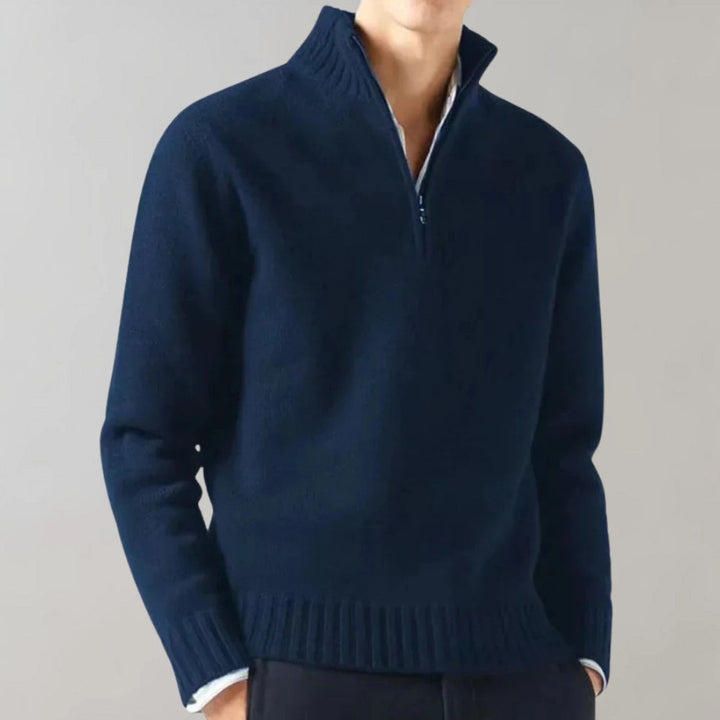 Lorenzo | Men's Merino Wool Half-Zip Sweater