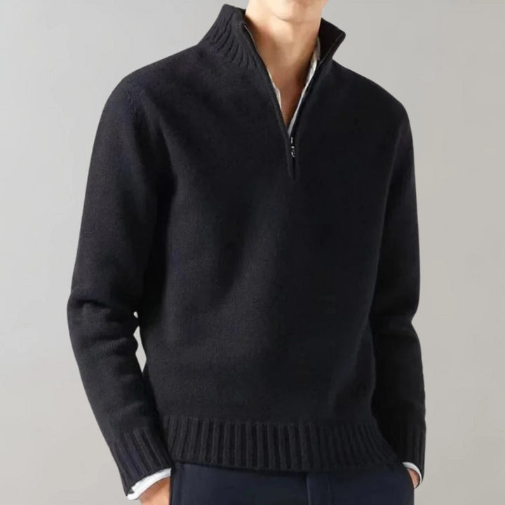 Lorenzo | Men's Merino Wool Half-Zip Sweater