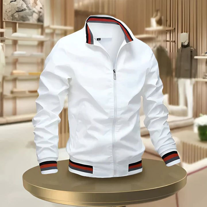 Leon | Men's Lightweight Bomber Jacket with Zip Front and Contrast Trim