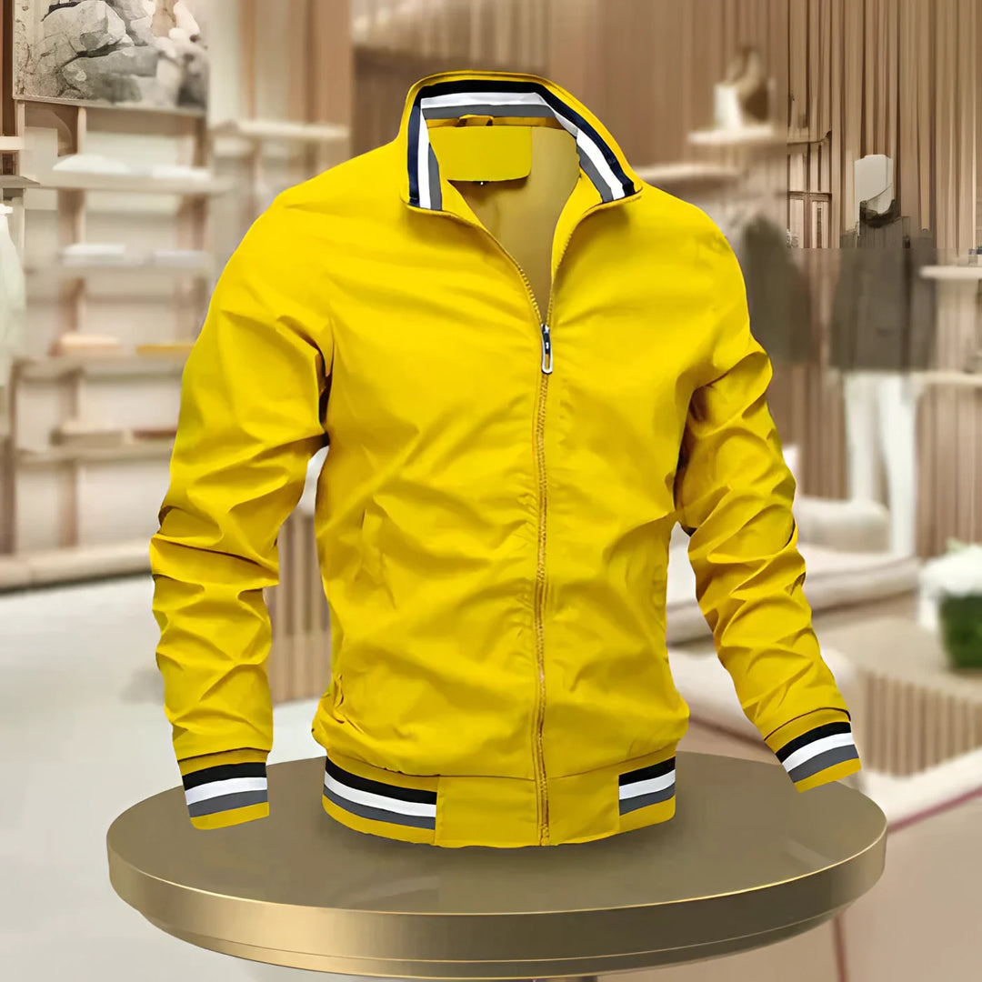 Leon | Men's Lightweight Bomber Jacket with Zip Front and Contrast Trim