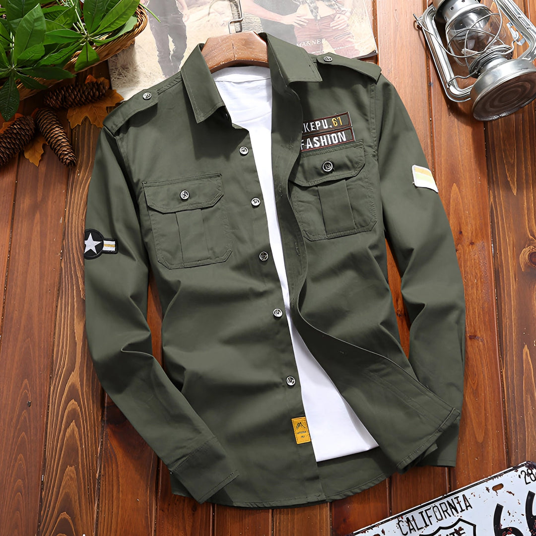 Atlas | Men's Tactical Military Jacket with Embroidered
