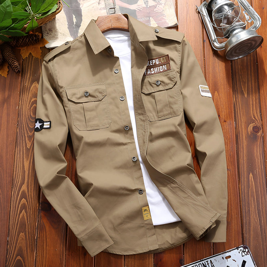 Atlas | Men's Tactical Military Jacket with Embroidered