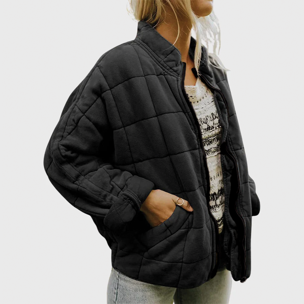Elrica | Women's Quilted Zip Front Jacket with Pockets