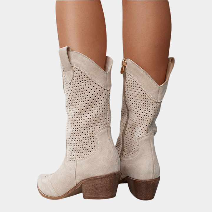 Nerissa | Women's Orthopedic Knee High Boots with Eyelet Design
