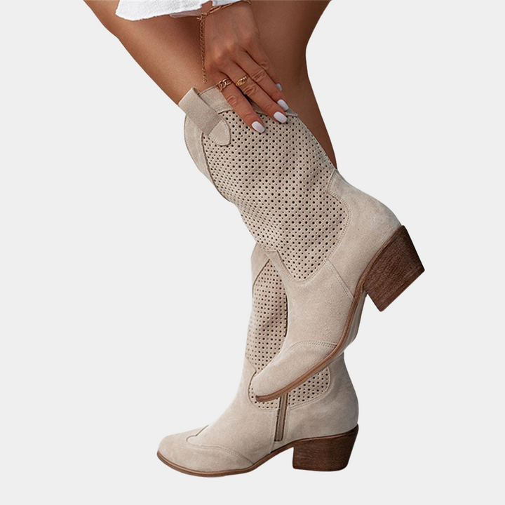 Nerissa | Women's Orthopedic Knee High Boots with Eyelet Design