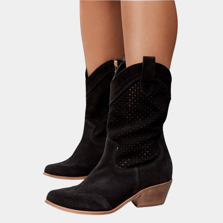 Nerissa | Women's Orthopedic Knee High Boots with Eyelet Design