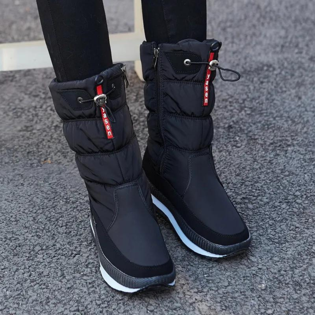 Vinna | Women's Padded Winter Boots with Zipper and Toggle