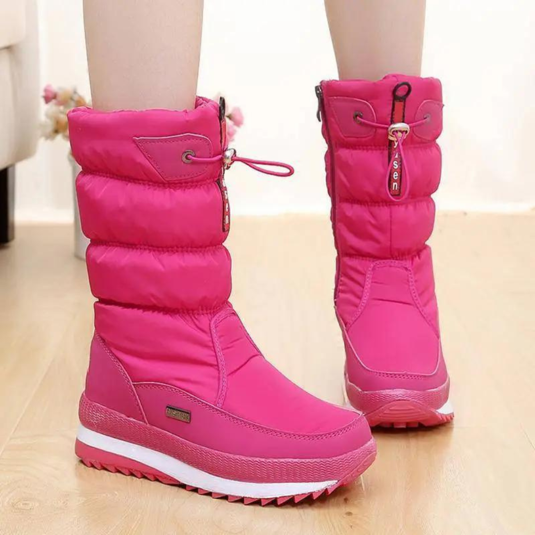 Vinna | Women's Padded Winter Boots with Zipper and Toggle
