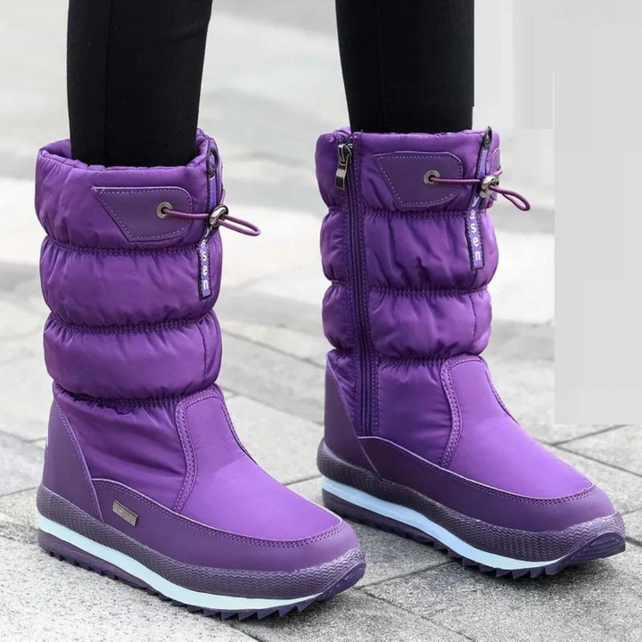 Vinna | Women's Padded Winter Boots with Zipper and Toggle