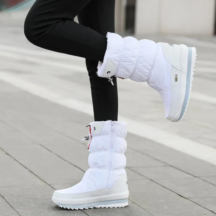 Vinna | Women's Padded Winter Boots with Zipper and Toggle