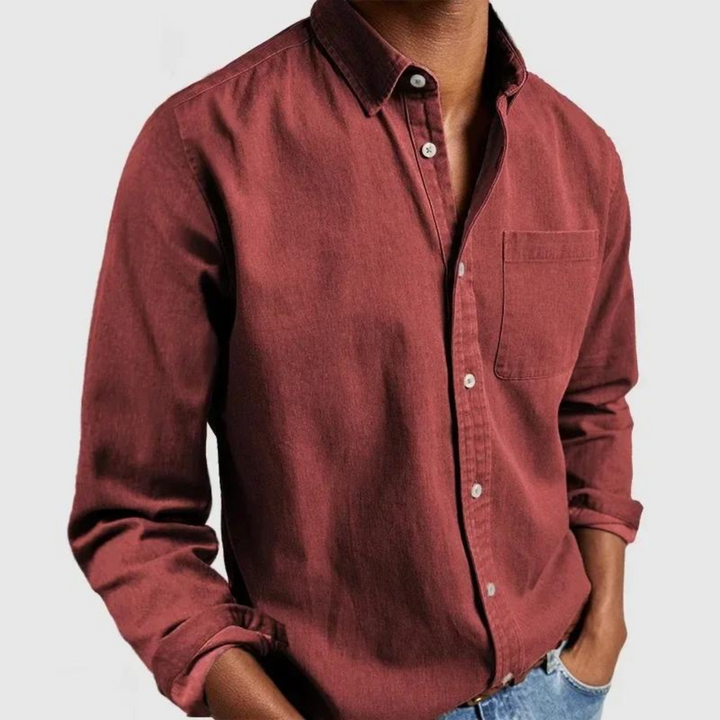 Albino | Men’s Lightweight Long Sleeve Shirt with Buttons and Pocket