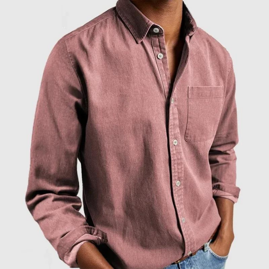 Albino | Men’s Lightweight Long Sleeve Shirt with Buttons and Pocket