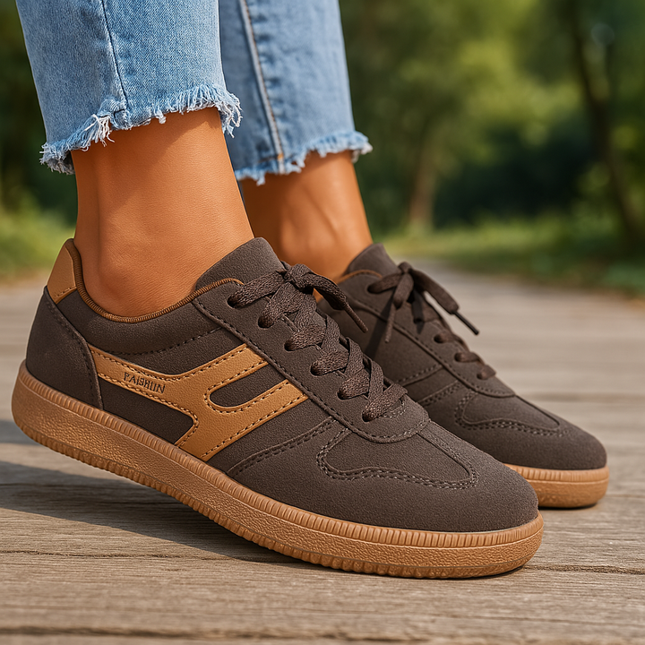 Melanie | Women’s Orthopedic Color Block Shoes with Lace-Up