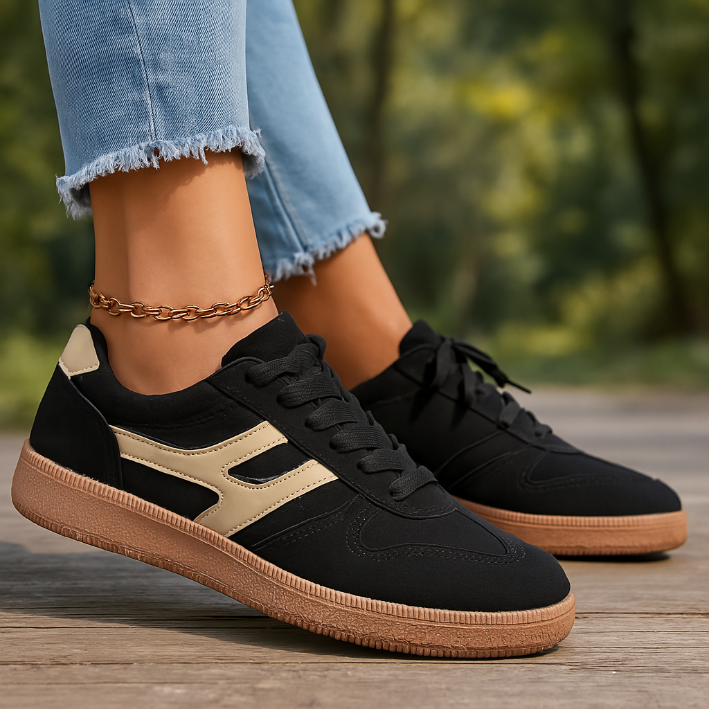 Melanie | Women’s Orthopedic Color Block Shoes with Lace-Up