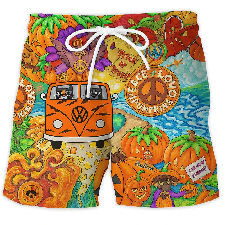 Idzel | Men's Cartoon Prints Swim Shorts with Drawstring