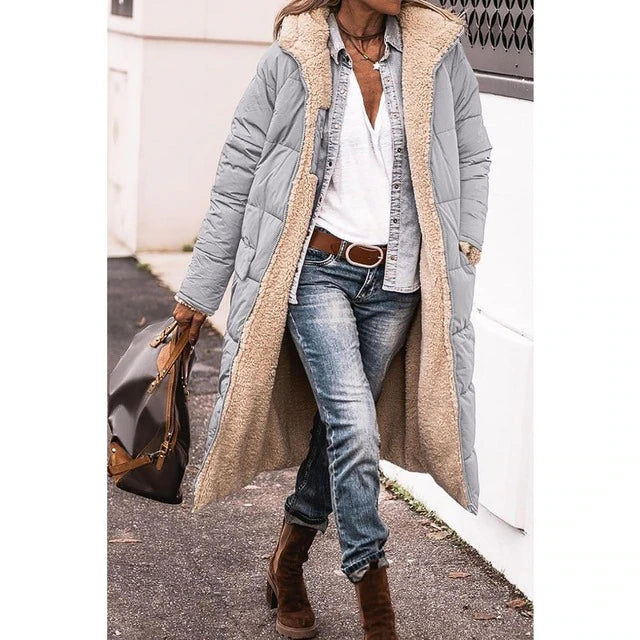 Elara | Women’s Reversible Long Puffer Jacket