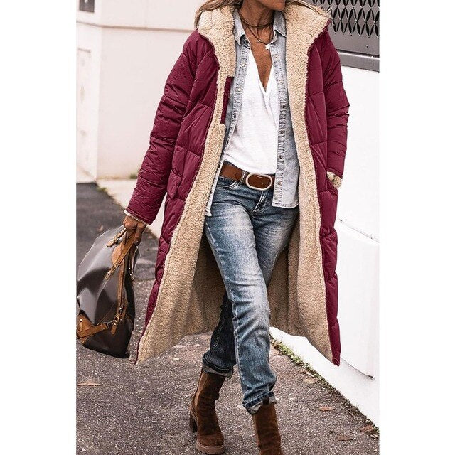 Elara | Women’s Reversible Long Puffer Jacket
