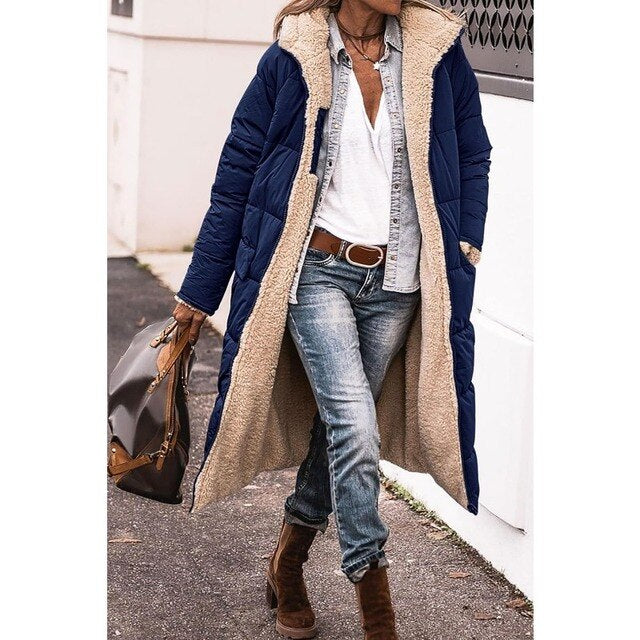 Elara | Women’s Reversible Long Puffer Jacket