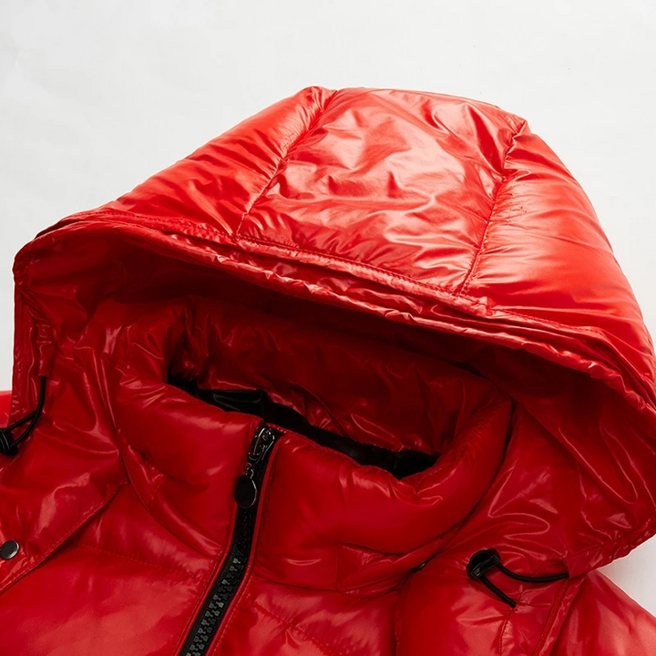 Oliver | Men's Puffer Winter Jacket with Shine Finish and Hood