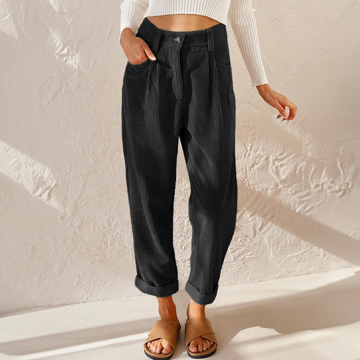 Amara | Women’s Corduroy Pants with High Waisted