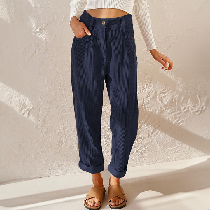 Amara | Women’s Corduroy Pants with High Waisted
