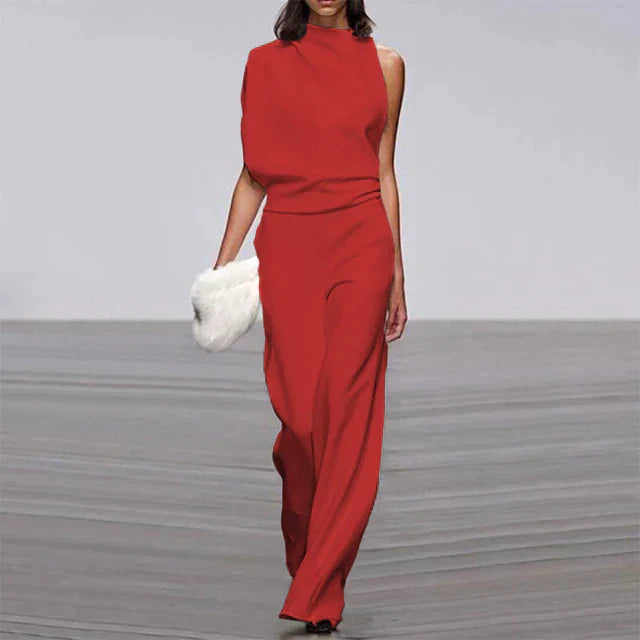 Somalya | Women's Asymmetrical Style Jumpsuit with Sleeveless