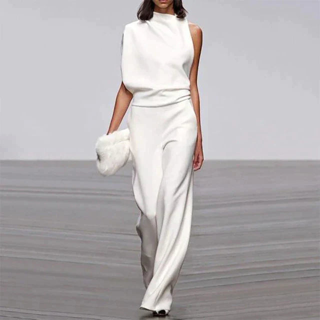 Somalya | Women's Asymmetrical Style Jumpsuit with Sleeveless
