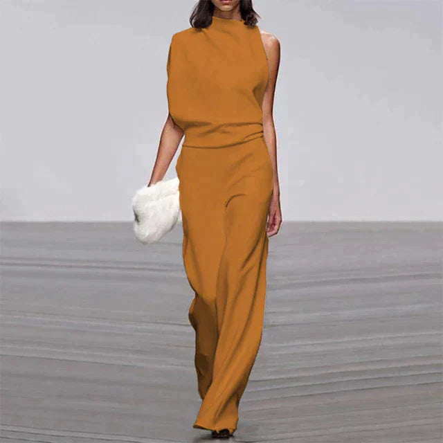 Somalya | Women's Asymmetrical Style Jumpsuit with Sleeveless