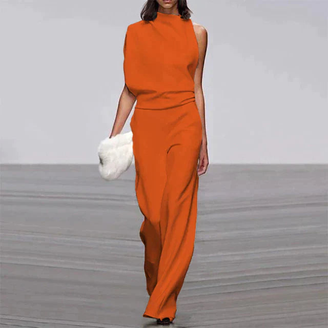 Somalya | Women's Asymmetrical Style Jumpsuit with Sleeveless