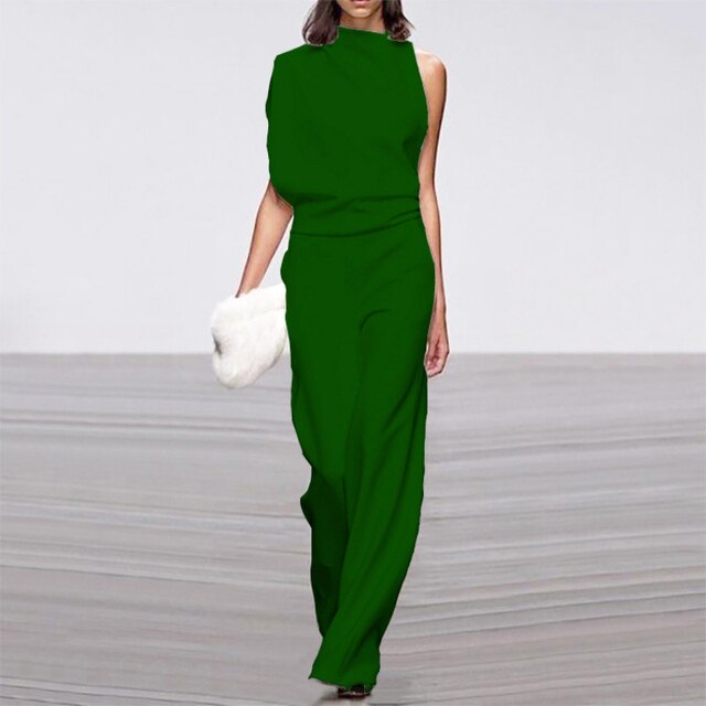 Somalya | Women's Asymmetrical Style Jumpsuit with Sleeveless