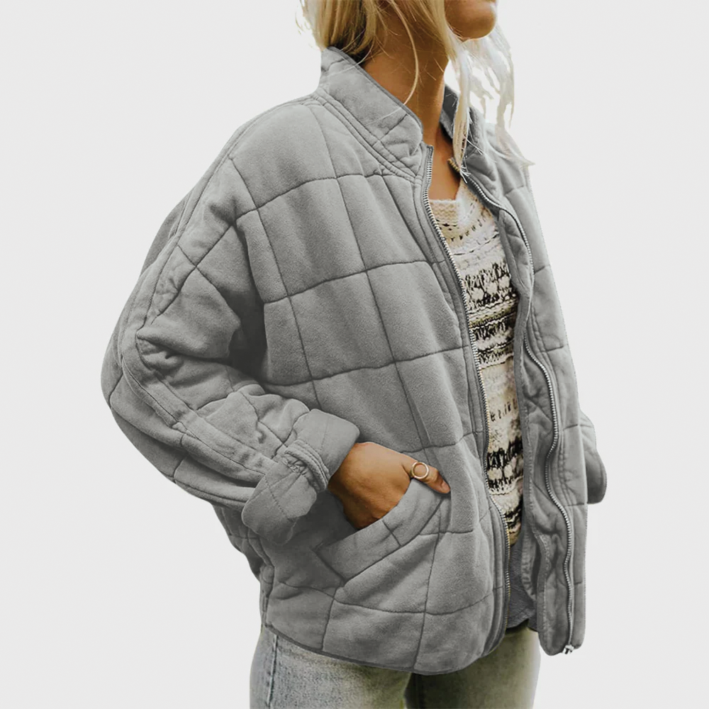 Elrica | Women's Quilted Zip Front Jacket with Pockets