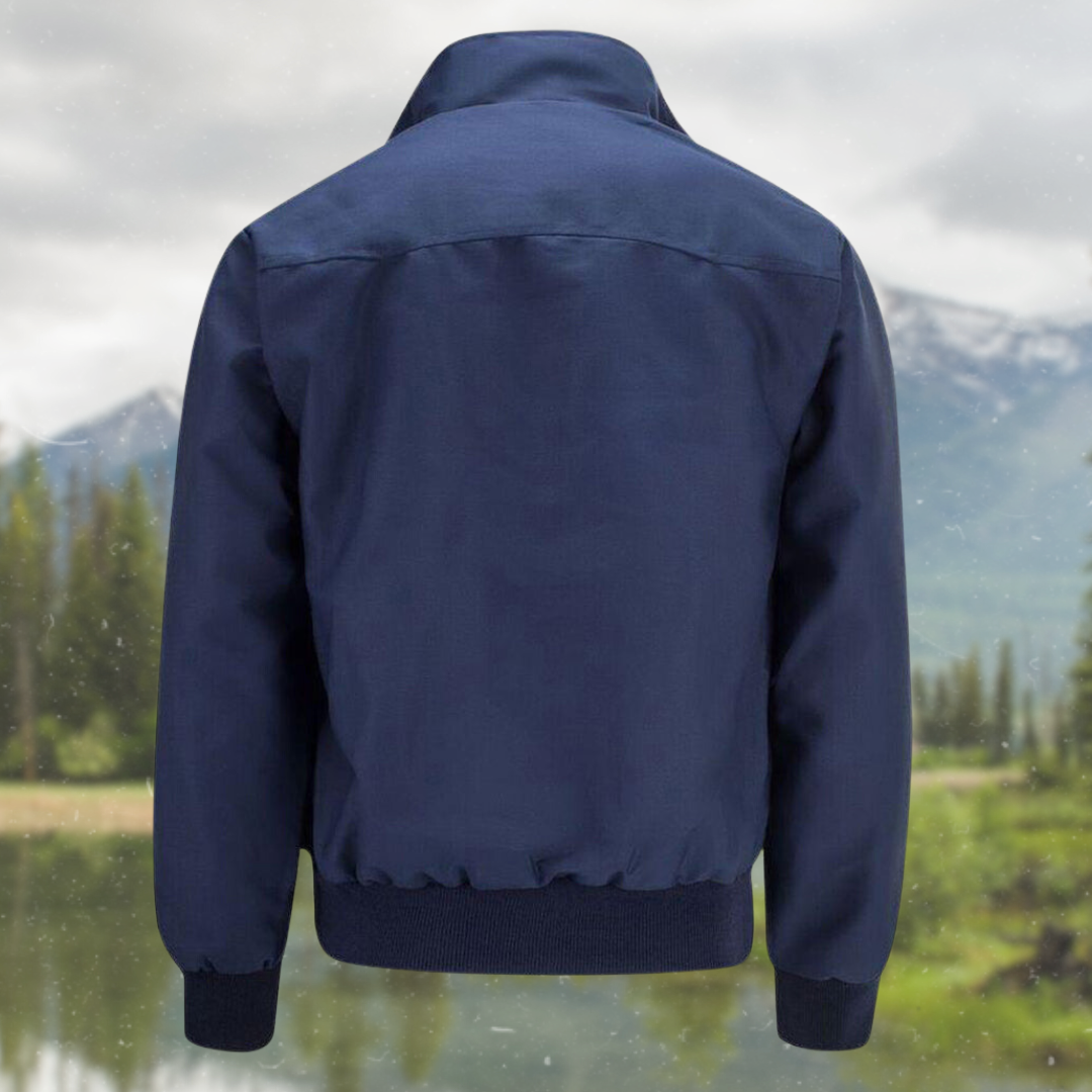 Braxton | Men’s Classic Harrington Jacket with Zip-up