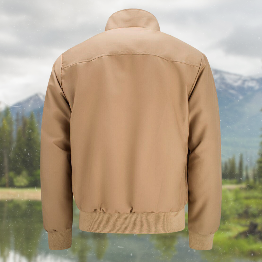Braxton | Men’s Classic Harrington Jacket with Zip-up