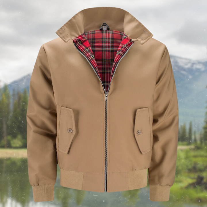 Braxton | Men’s Classic Harrington Jacket with Zip-up