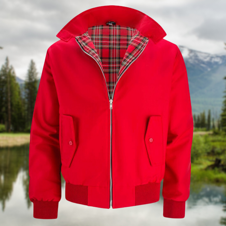 Braxton | Men’s Classic Harrington Jacket with Zip-up