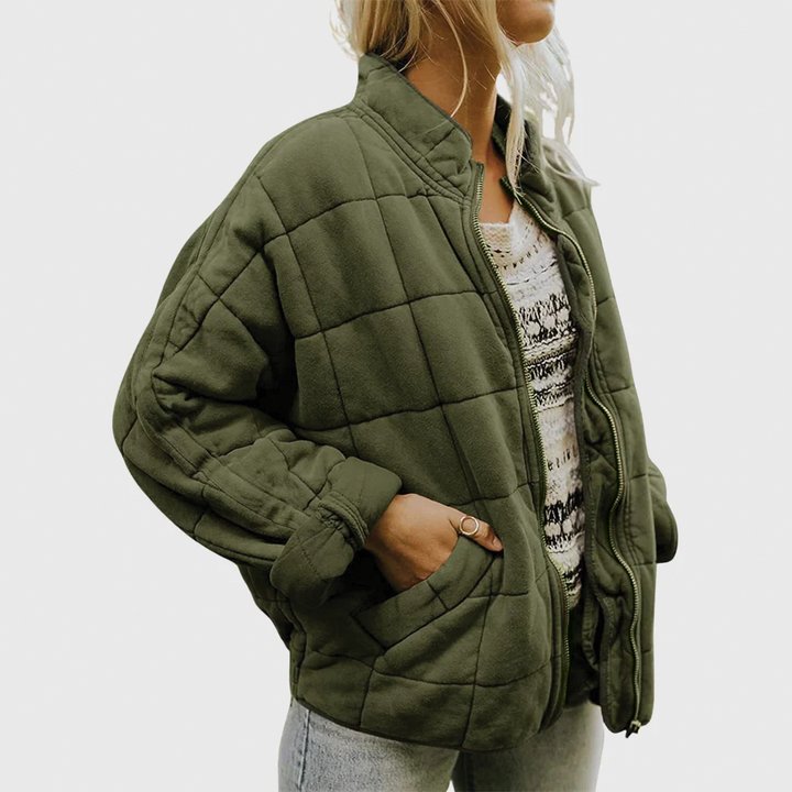 Elrica | Women's Quilted Zip Front Jacket with Pockets