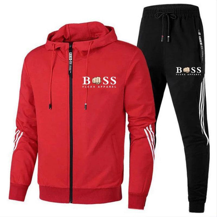 Calvin | Men’s Stripe Hoodie and Sweatpants Set