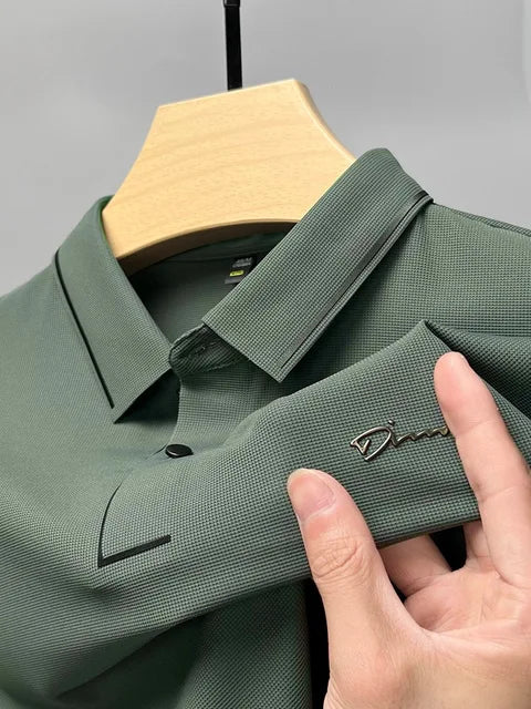 Leander | Men’s Oxford Collar Shirt with Subtle Pattern