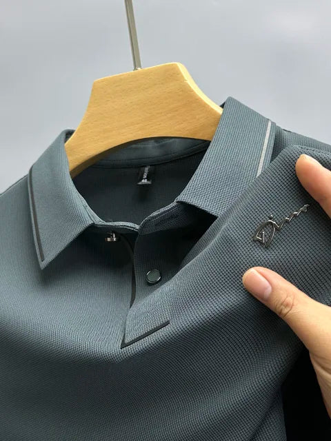 Leander | Men’s Oxford Collar Shirt with Subtle Pattern