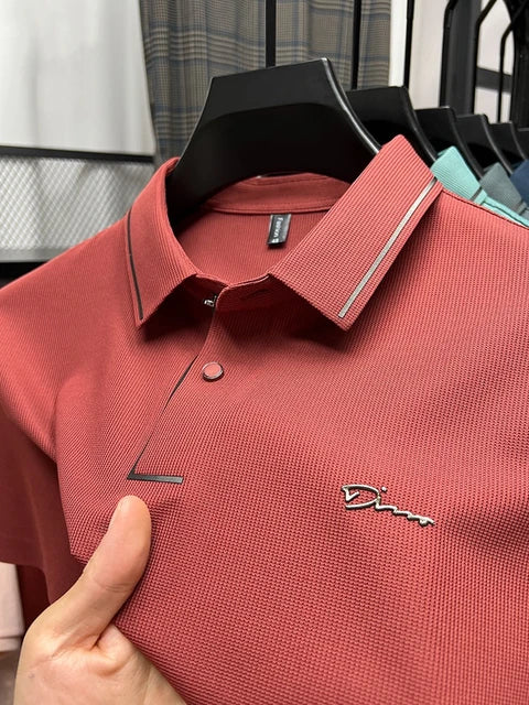 Leander | Men’s Oxford Collar Shirt with Subtle Pattern