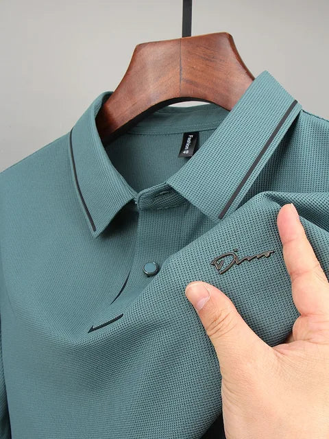 Leander | Men’s Oxford Collar Shirt with Subtle Pattern