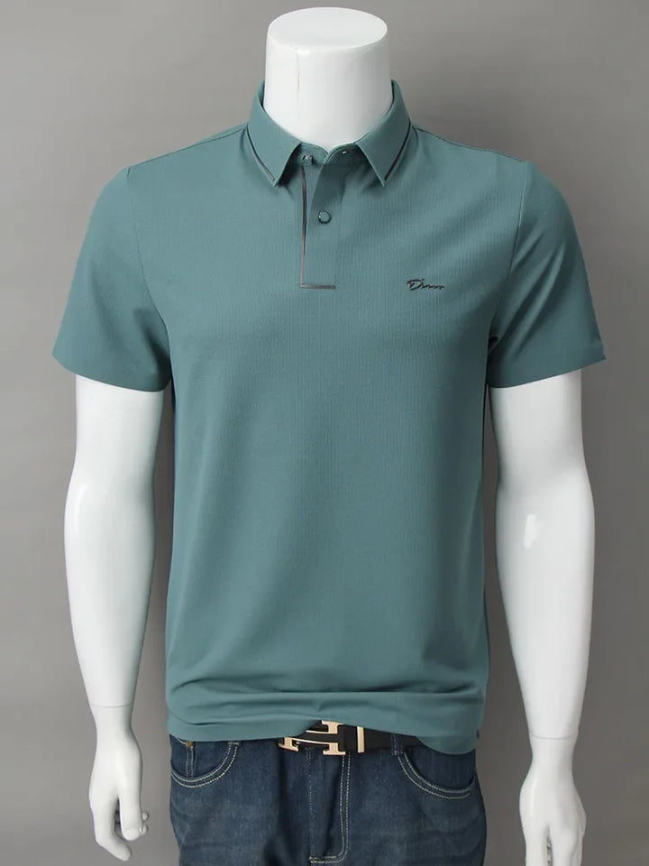 Leander | Men’s Oxford Collar Shirt with Subtle Pattern