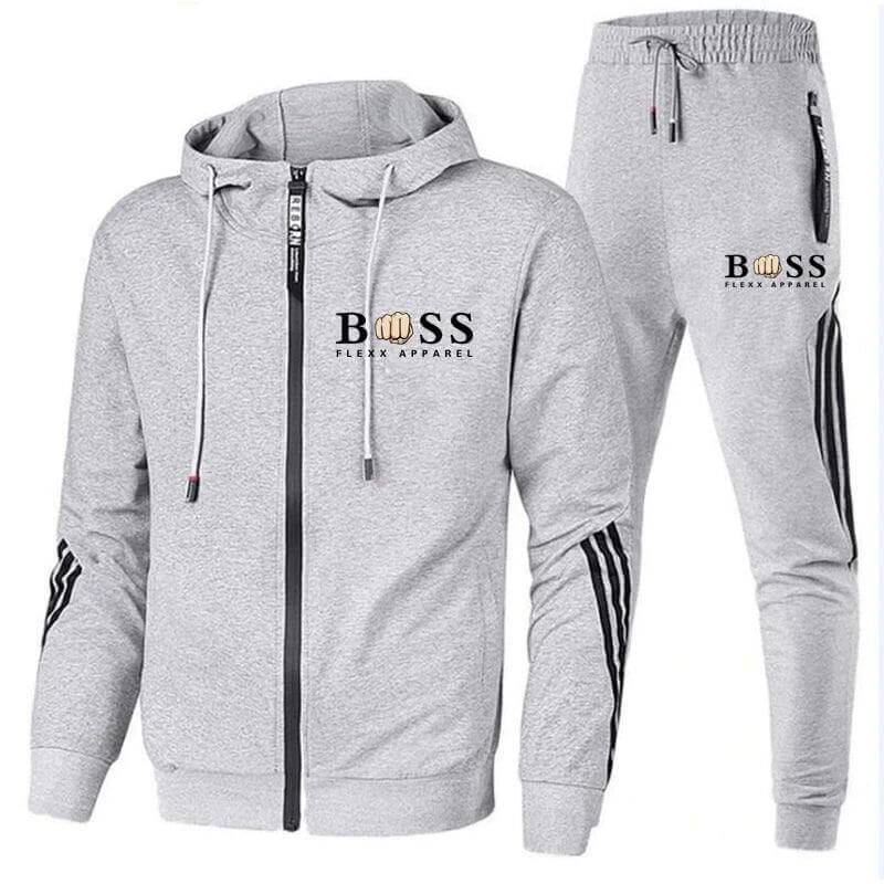 Calvin | Men’s Stripe Hoodie and Sweatpants Set
