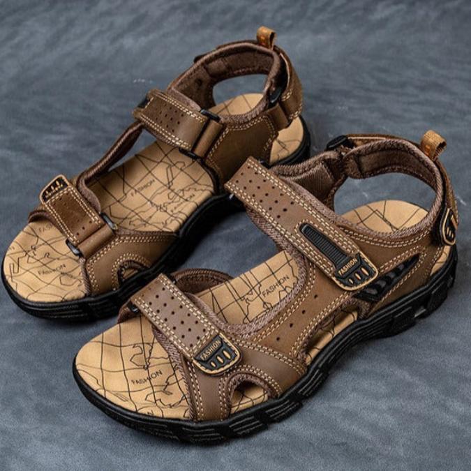 Theron | Men's Classic Buckle Leather Sandals