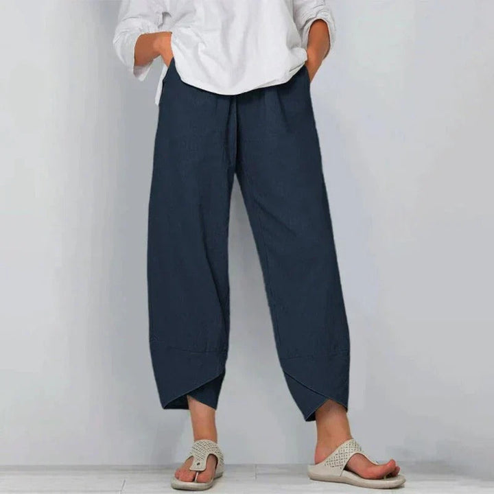 Kaisley | Women's Lightweight Summer Pants with Criss Cross Hem