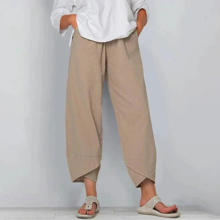 Kaisley | Women's Lightweight Summer Pants with Criss Cross Hem
