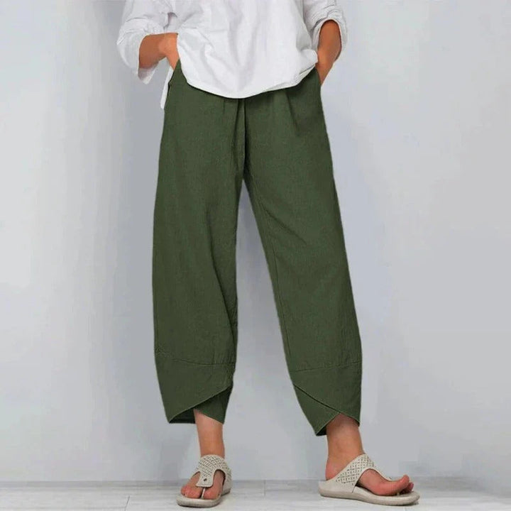 Kaisley | Women's Lightweight Summer Pants with Criss Cross Hem